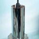 Vintage chrome and glass suspension, space age cascade lamp.