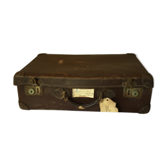 Suitcase box vintage with labels