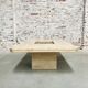 Vintage travertine coffee table by Georges Mathias