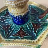 Glazed ceramic candle holder