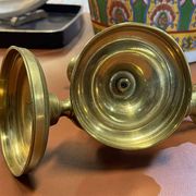 Pair of brass candlesticks from the early 20th century.