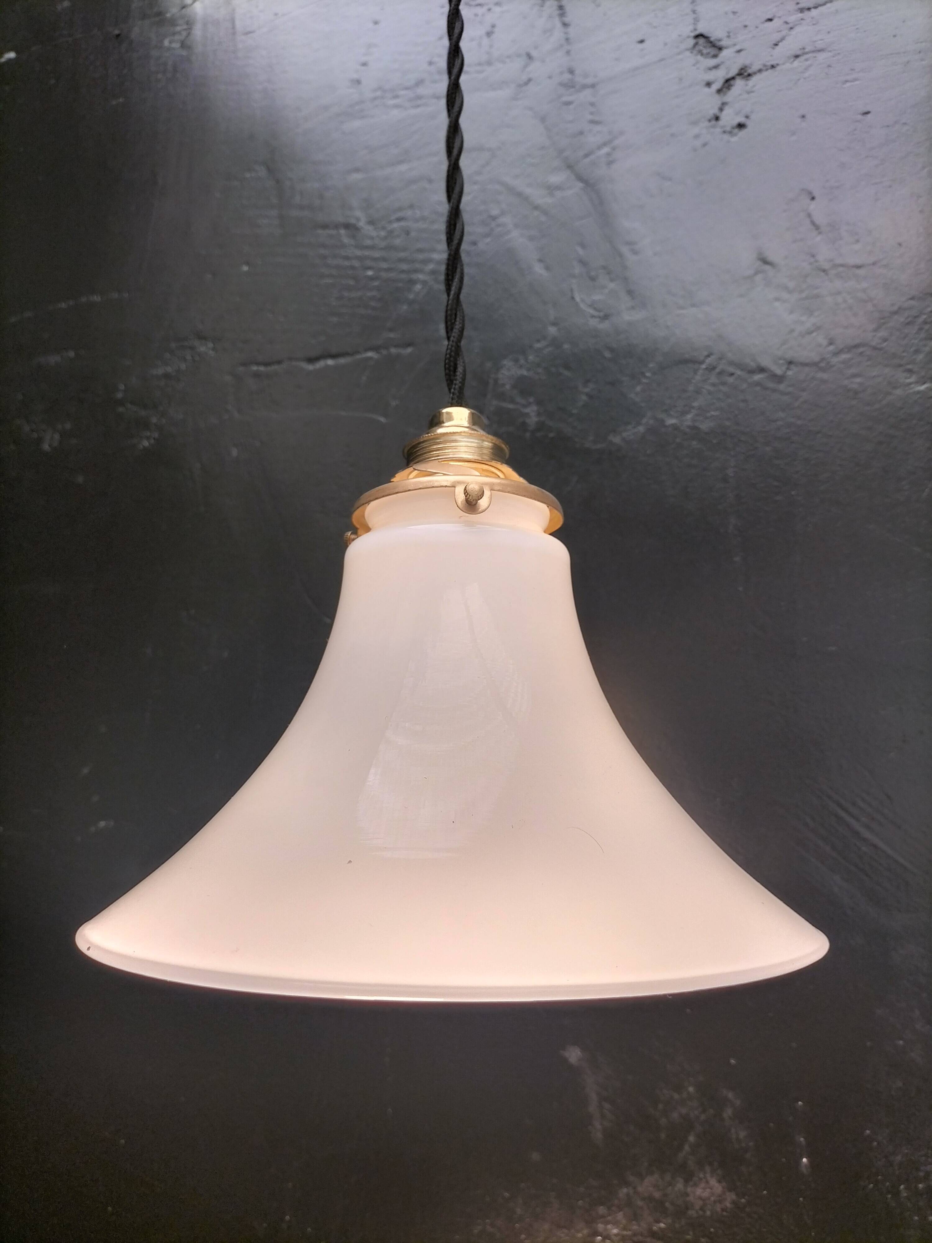 Opaline pendant lights