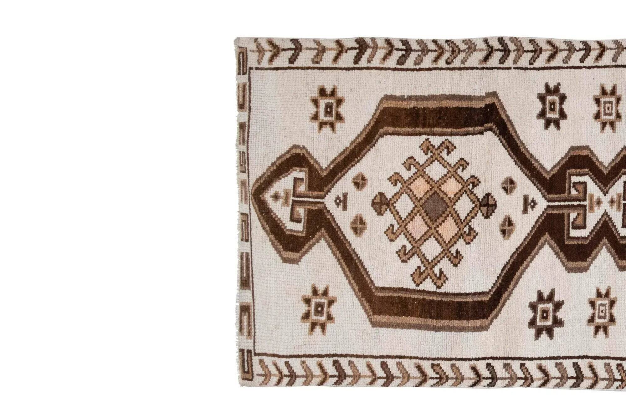 Vintage Turkish hallway rug 117x368 cm
