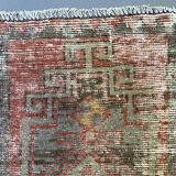 Small Vintage Turkish Rug 102x49 cm, Short Runner, Tribal, Shabby, Mini Carpet