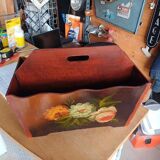 Beautiful vintage wooden magazine rack