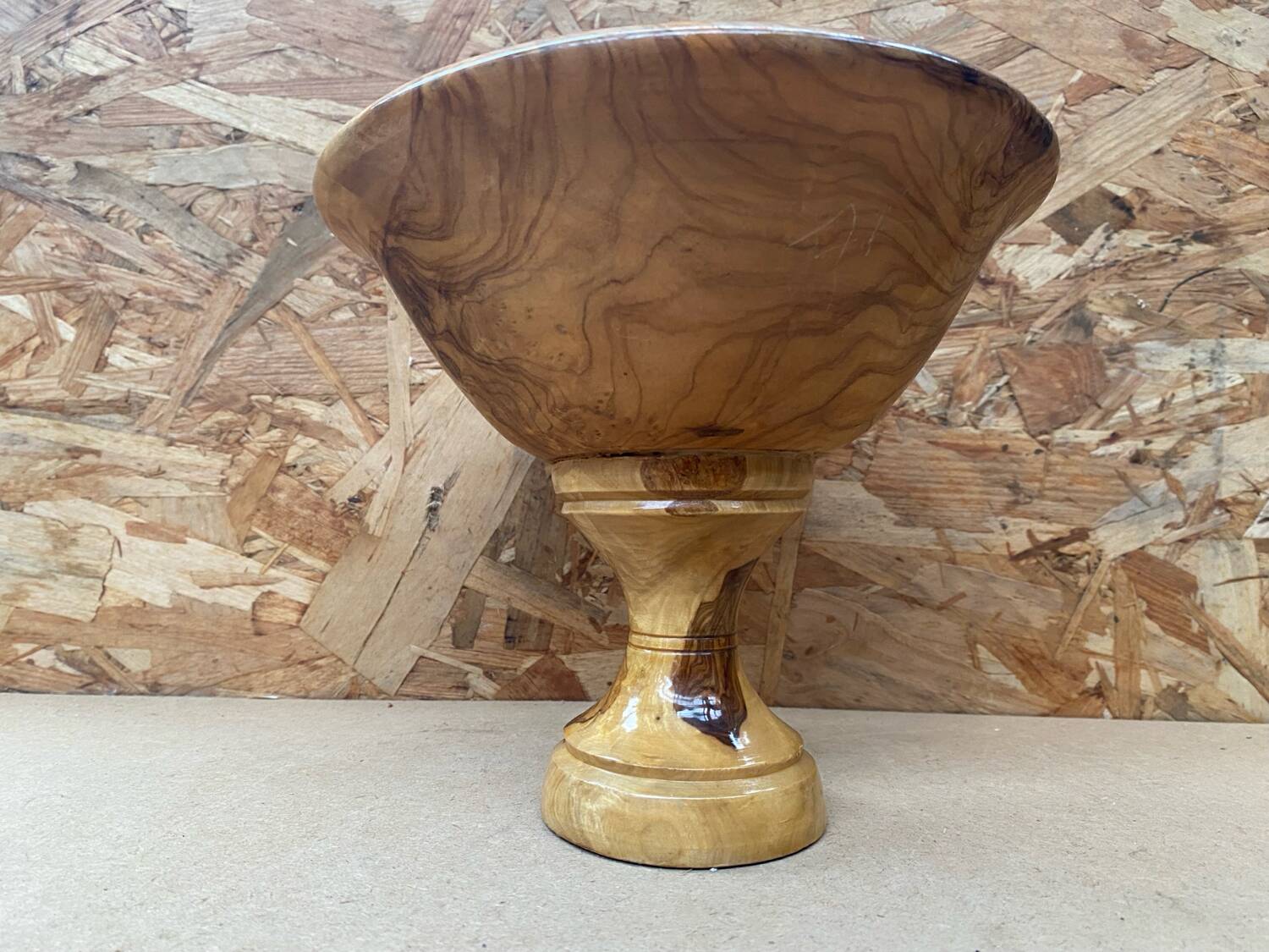 Antique Vintage Turned Wood Centerpiece Cup