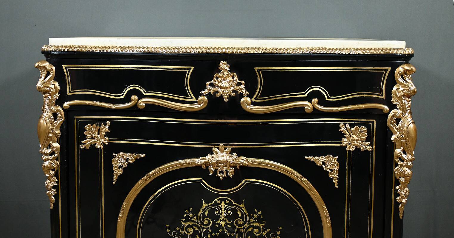 Support Furniture in Blackened Pear Wood, Napoleon III Period – Mid 19th Century