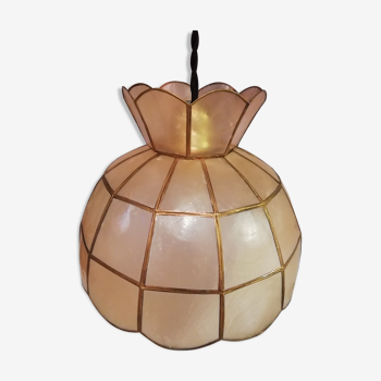 Mother-of-pearl and brass hanging lamp 60