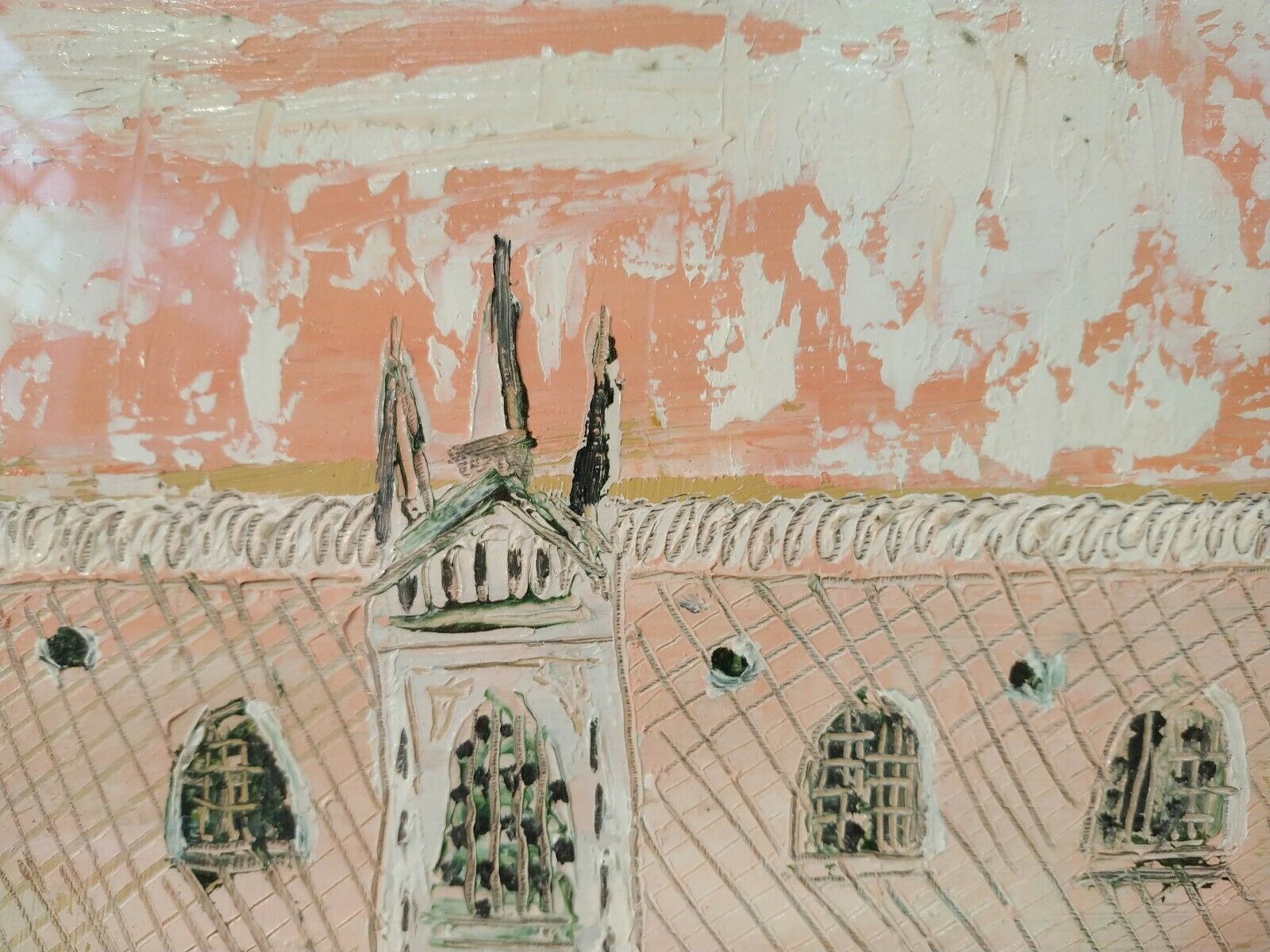 Venice in pink - oil dated 1958