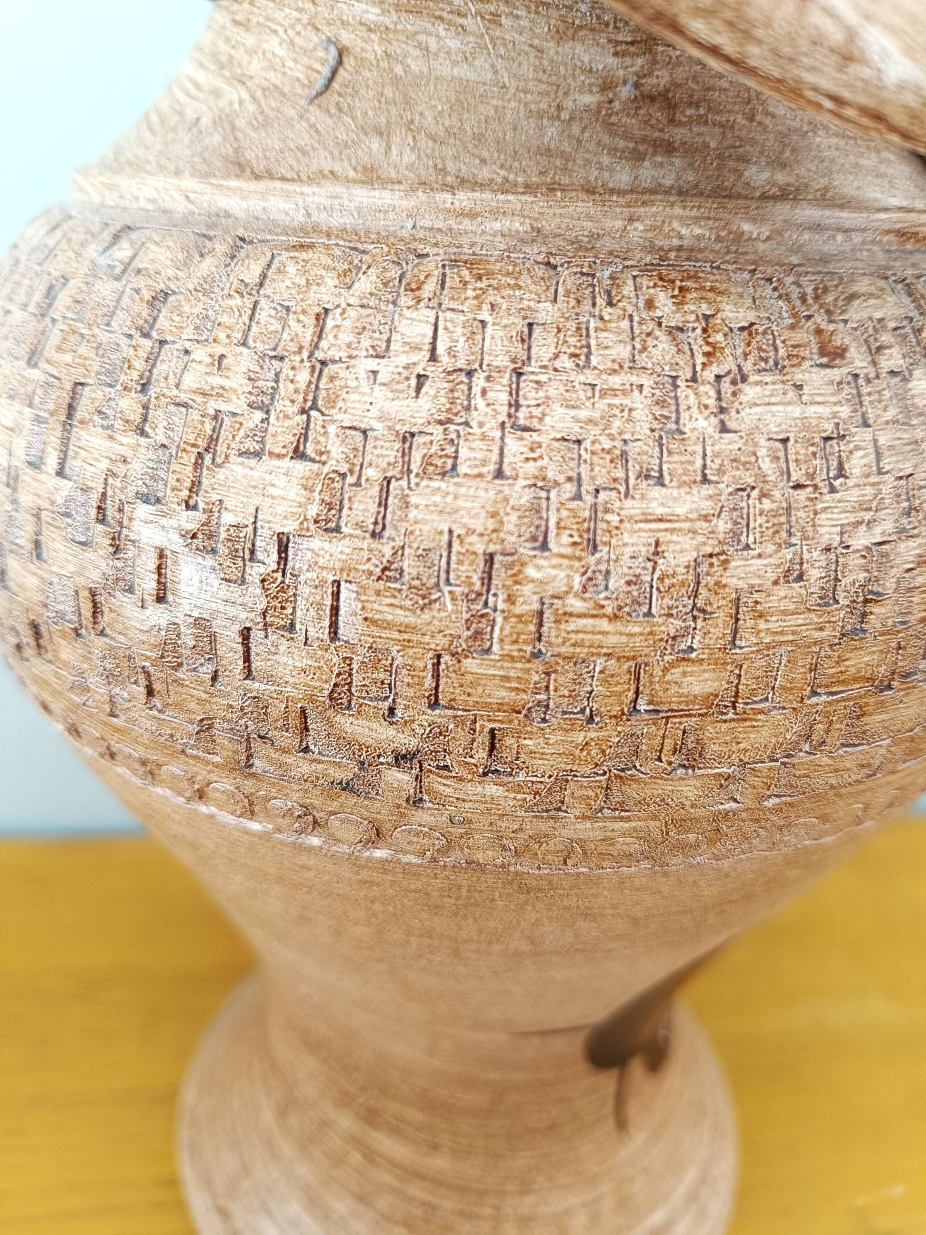 Decorative terracotta vase