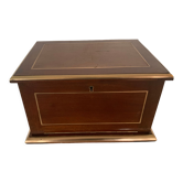 Cigar box in mahogany and brass XX century