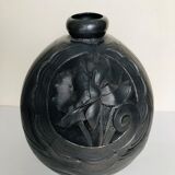 Art Deco ball vase in tin signed