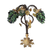 Art Nouveau lamp with raisains glass Murano