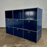 USM Haller cabinet / highboard dark blue with open modules