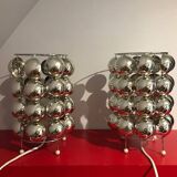 Set of 2 kare design lamps - bubble space age - chrome