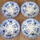 Set of 4 flat plates Creil & Montereau model Flora