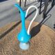 Murano blue opaline carafe vase