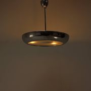 Lustre ovni en chrome Bauhaus / fonctionnaliste des années 1930 par Napako