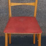 Set of 6 chairs and 2 vintage armchairs