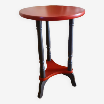 Pedestal table 50/60s red and black