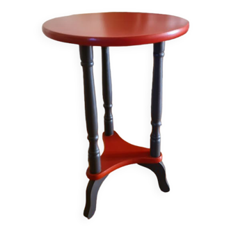 Pedestal table 50/60s red and black