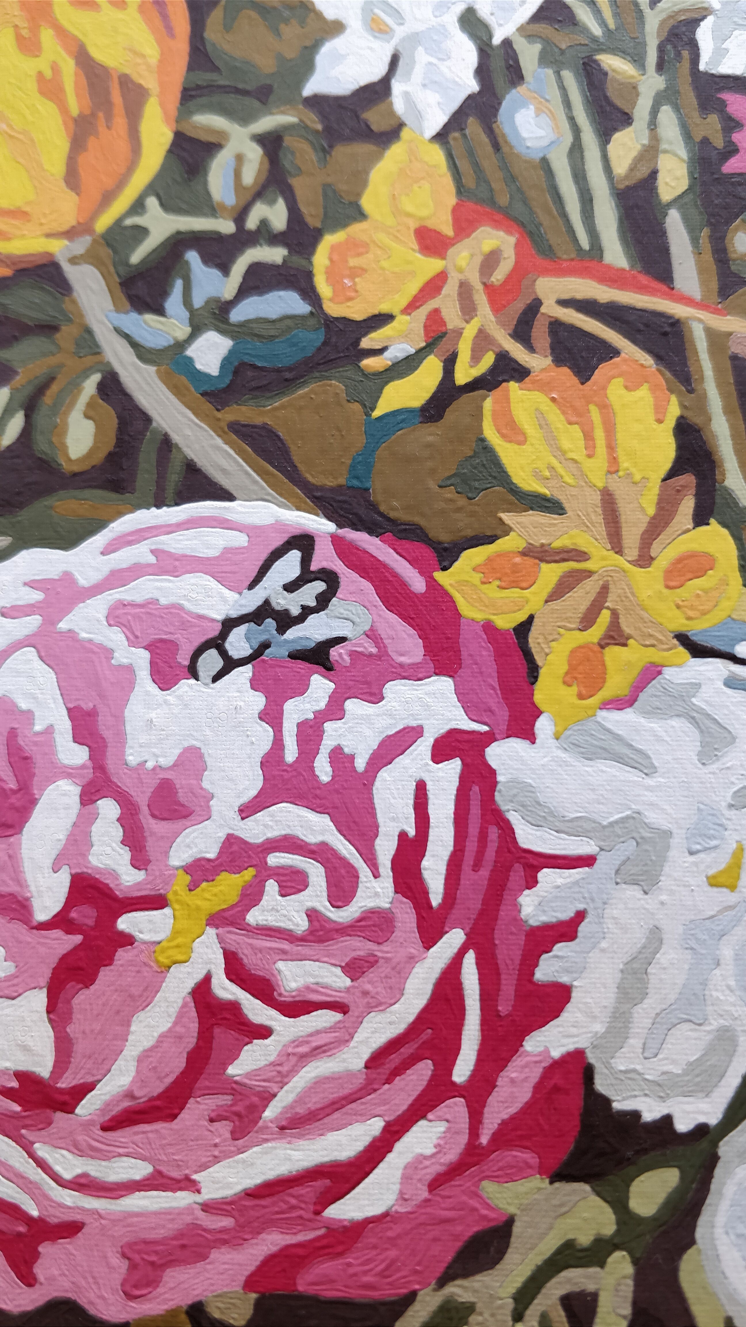 Peinture bouquet de fleurs