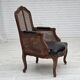 1930s, Danish armchair, furniture leather, ash wood, furniture mesh.