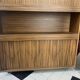 Vintage foldable bedside table in zebra wood – 1970s