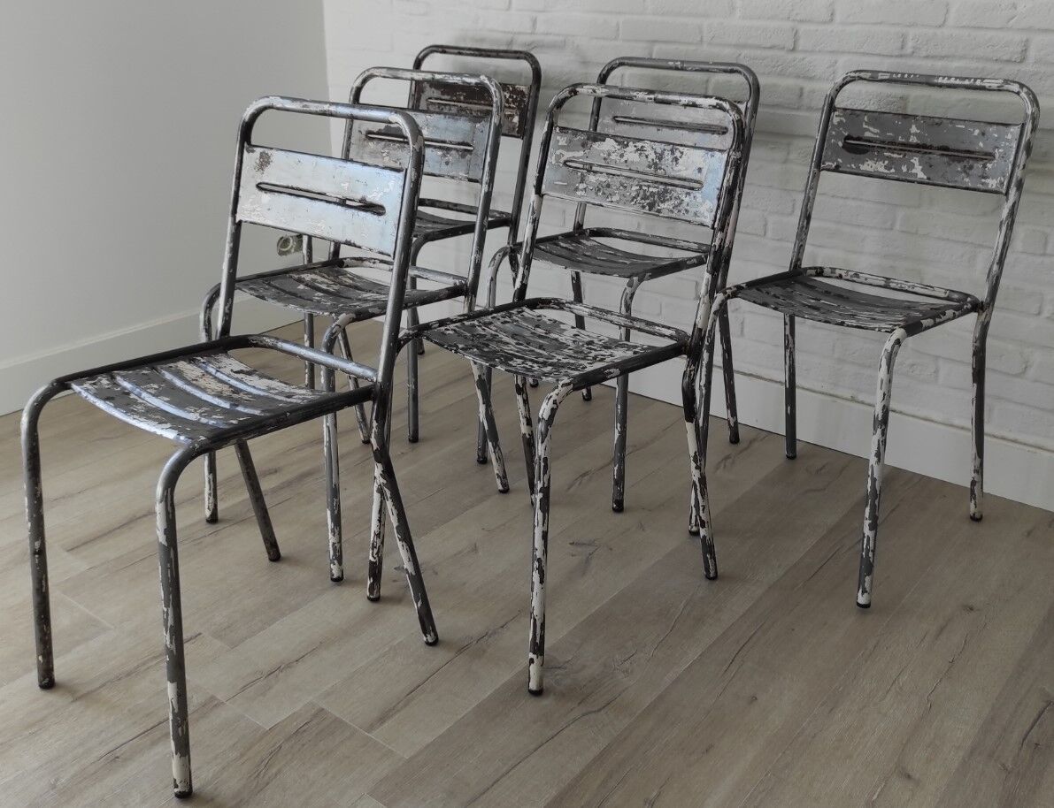 6 Industrial Tolix chairs