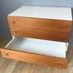 Brasilia-werk dresser white and teak 3 drawers years 60