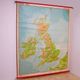 Vintage school maps of the British Isles, educational wall charts, 1960s