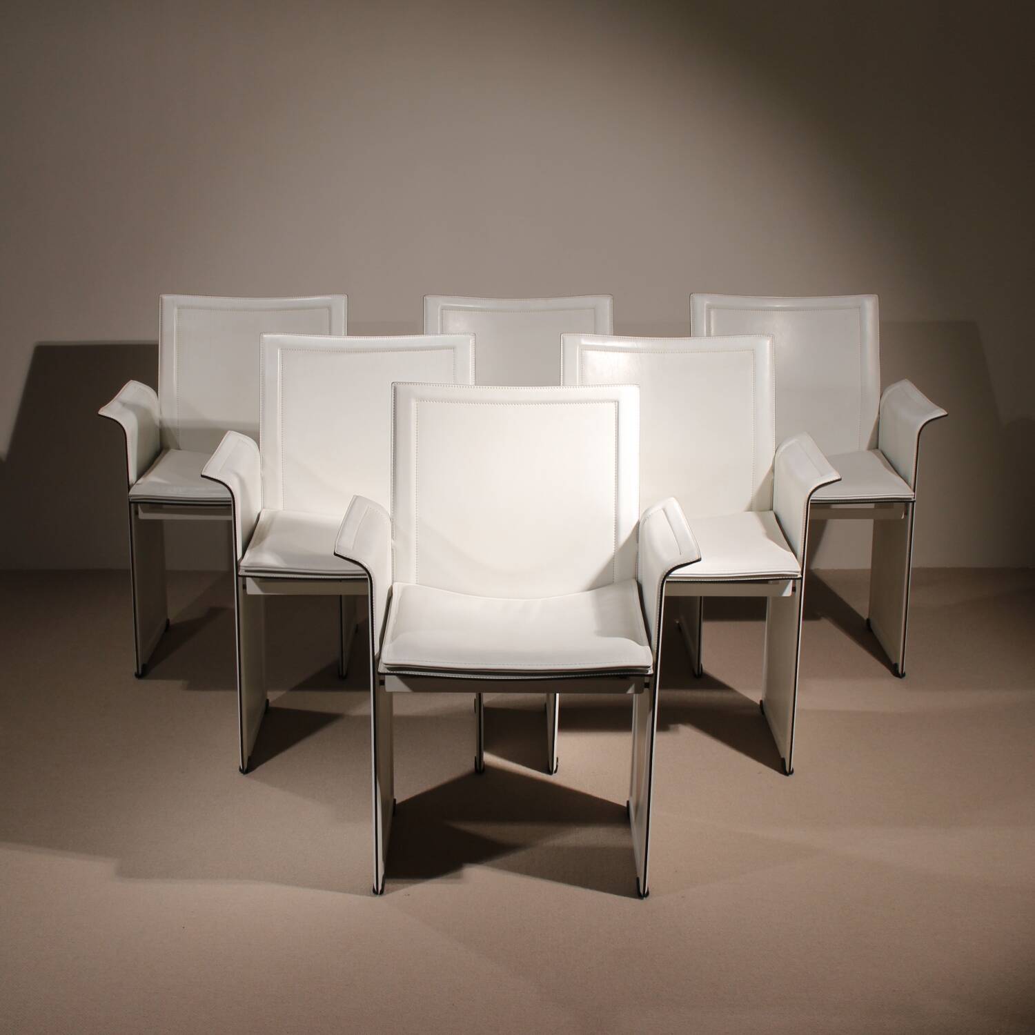 Six ‚Korium‘ Armchairs by Tito Agnoli for Matteo Grassi | Italy 1980s