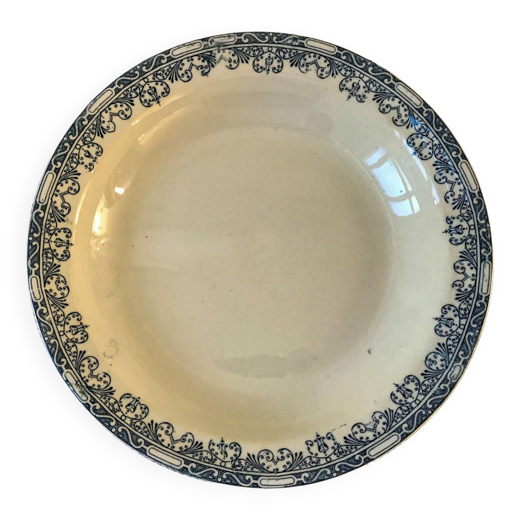 hollow dish A&C Salins Burgundy model late 19th century