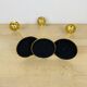 3 Scandinavian style gold-plated brass candle holders