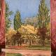 Vintage landscape watercolor