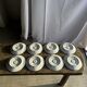 Set of 8 oyster plates or compartment plates, aquatic model Lourioux Fo.