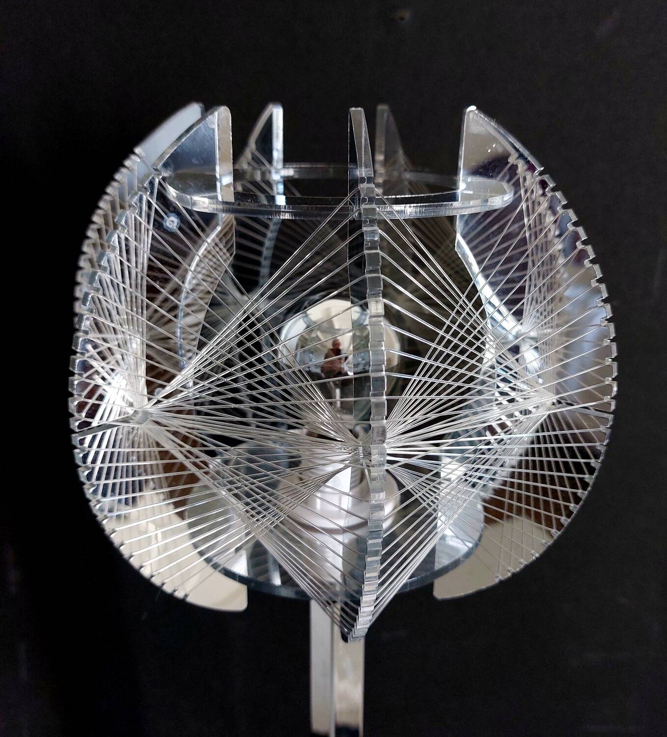 90's wired chrome design lamp