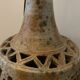 Openwork stoneware lamp foot signed Agnès Escalas, 1970