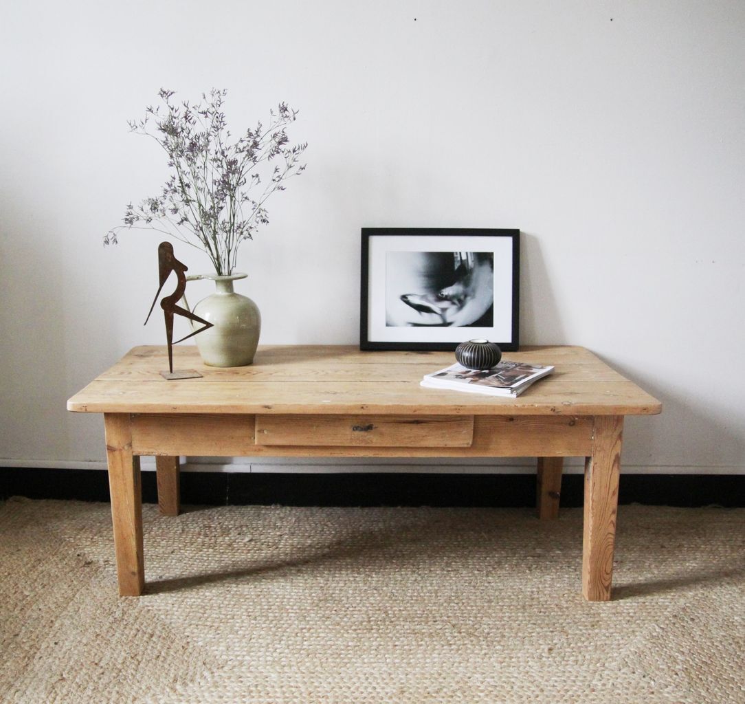 Table basse de ferme en bois
