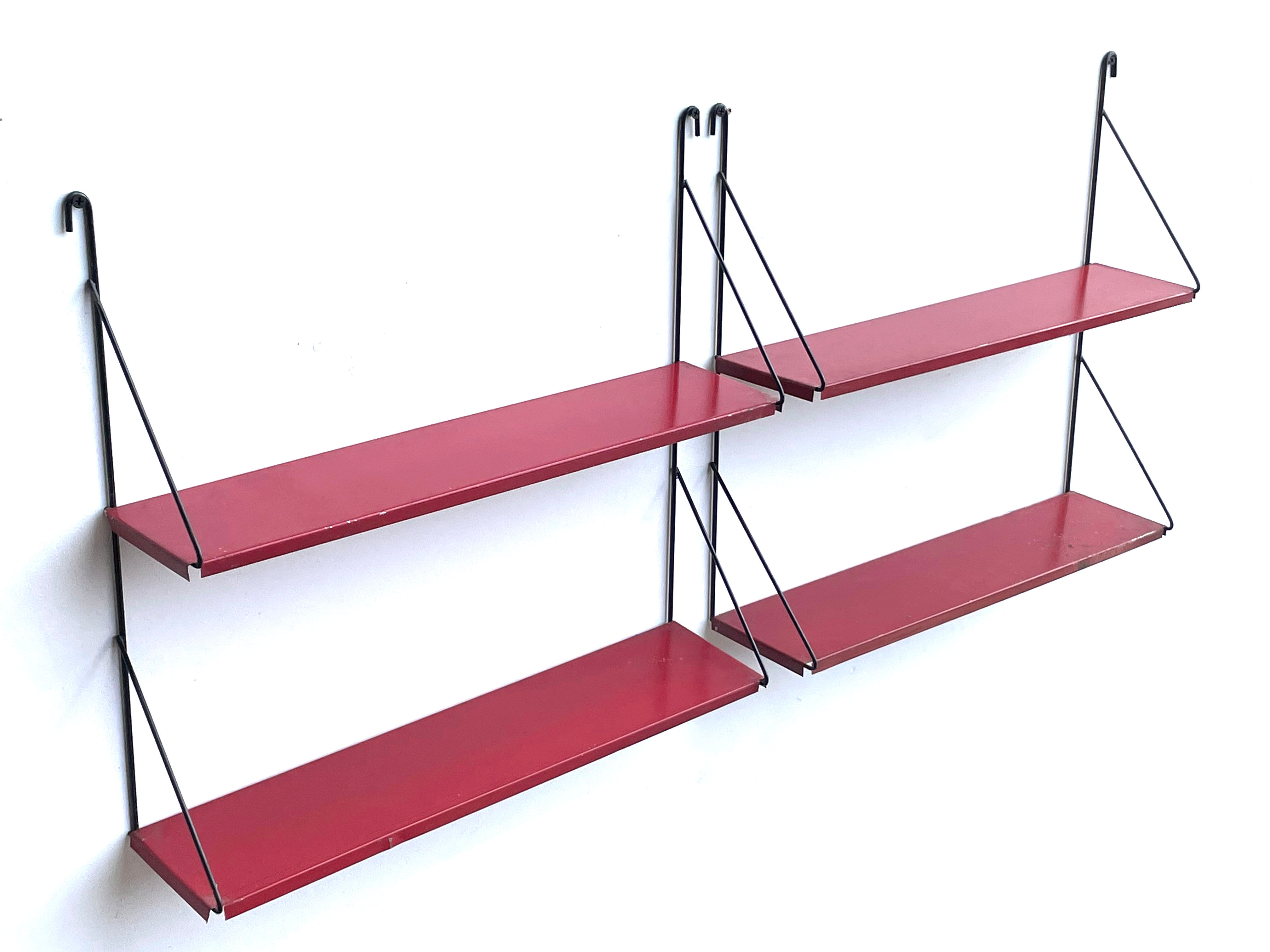 Vintage metal wall shelf wall rack minimalistic 1960’s