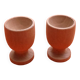 Two shells on foot shower turned wood raw finish