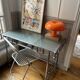 1970s vintage desk in metal/chromed steel