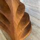 Vintage olive wood carved lamp 59cm
