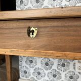 Nino solid wood walnut desk with drawer