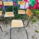 Six Mullca 510 school chairs with tapered legs