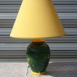 Ceramic lamp, vase and matching plate, Drimmer