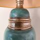 Turquoise and brass table lamp
