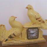 Art deco pendulum decorative ceramic doves