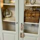 Vintage display case in Caiman green