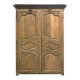 Large stripped oak wardrobe